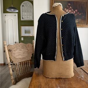 Elegant Black Cardigan Sweater